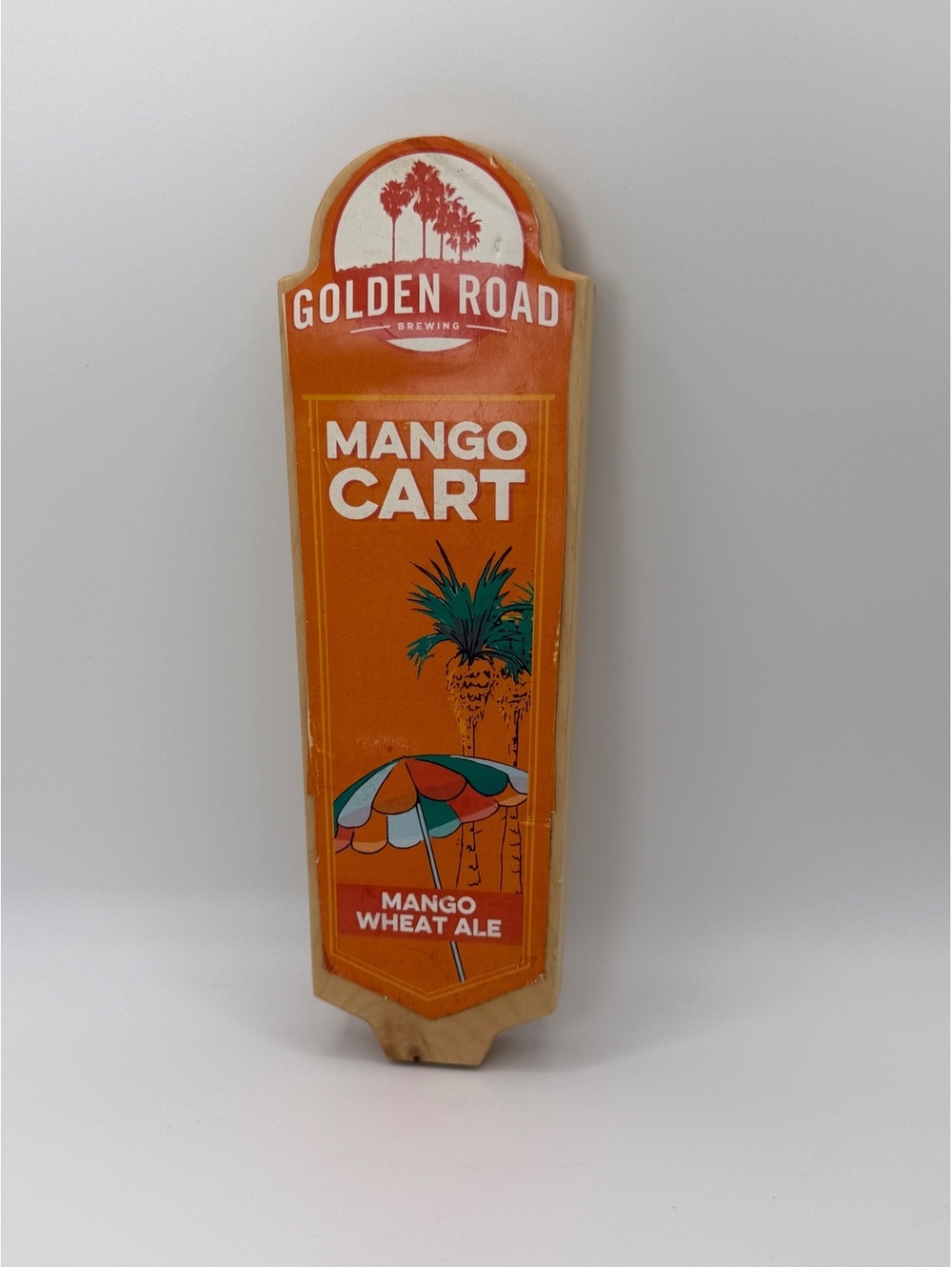 Golden Road Mango Cart Mango Wheat Ale 12 Inch Beer Tap Handle
